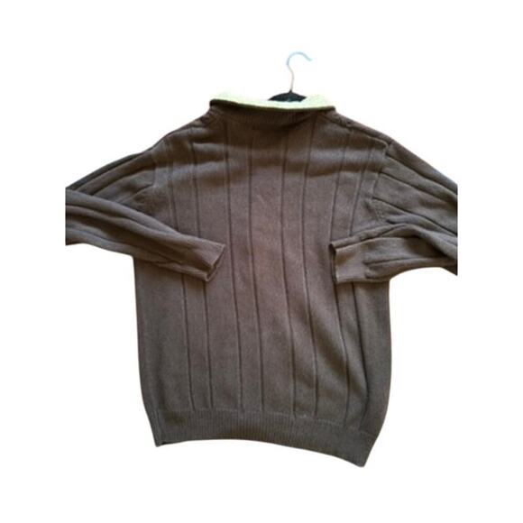 Oscar de la Renta Shearling Collar Wool Zip Cardigan - Size L - Picture 2 of 7